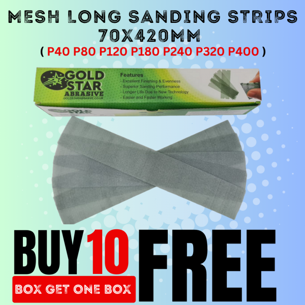 Mesh Long Sanding Strips 70x420MM